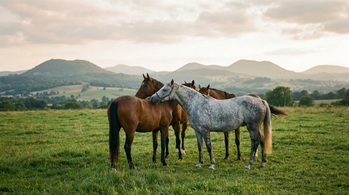 Les chevaux du Ecurie Luisa ARGAN en liberté, Allier
